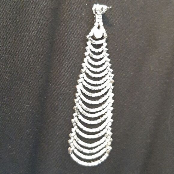 Vintage Long Chandelier Earrings 4" - Picture 5 of 5